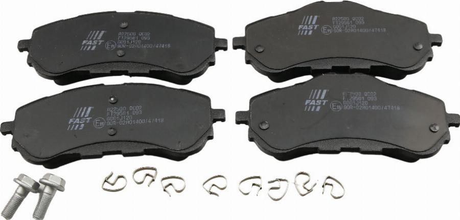 Fast FT29560 - Тормозные колодки, дисковые, комплект abcparts.ee