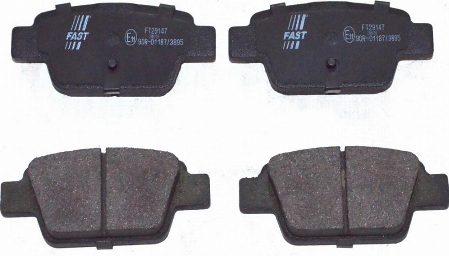 Fast FT29147 - Тормозные колодки, дисковые, комплект abcparts.ee