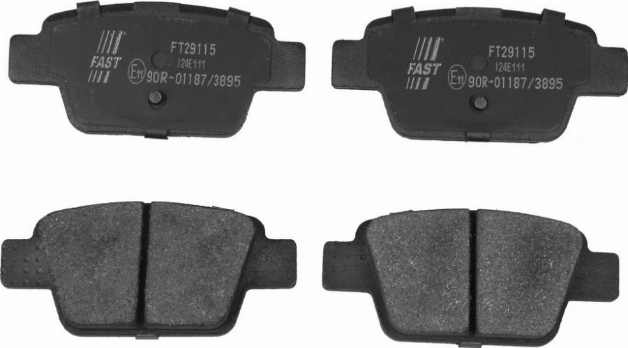 Fast FT29115 - Тормозные колодки, дисковые, комплект abcparts.ee
