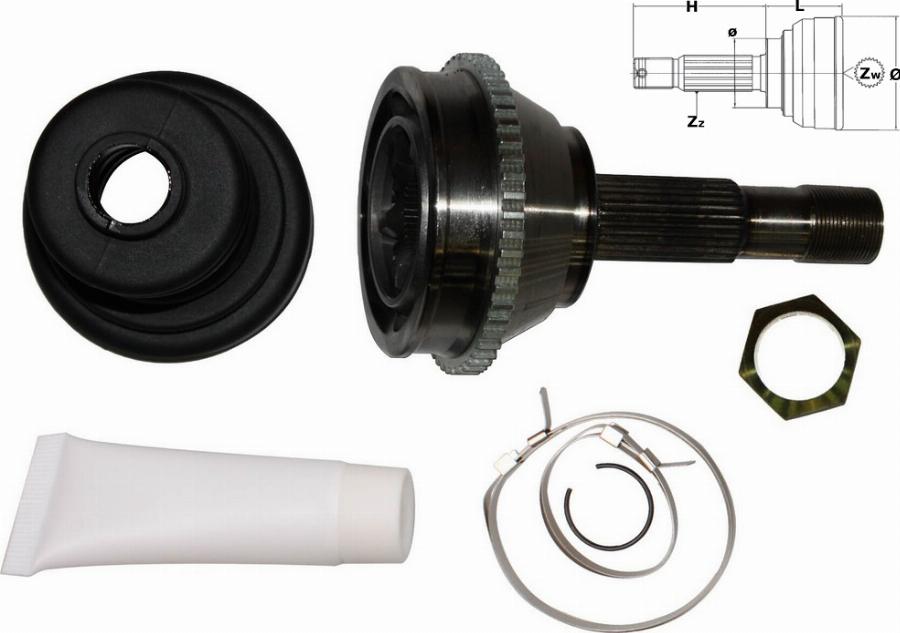 Fast FT25006K - Комплект ШРУСа, приводной вал, шарнир abcparts.ee