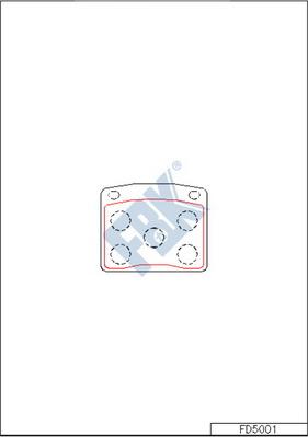 FBK FD5001 - Тормозные колодки, дисковые, комплект abcparts.ee