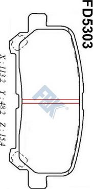 FBK FD5303 - Тормозные колодки, дисковые, комплект abcparts.ee