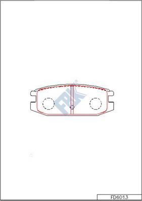 FBK FD6013 - Тормозные колодки, дисковые, комплект abcparts.ee