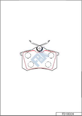 FBK FD18004 - Тормозные колодки, дисковые, комплект abcparts.ee