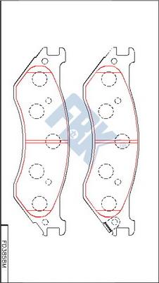 FBK FD3858M - Тормозные колодки, дисковые, комплект abcparts.ee