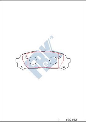 FBK FD2163 - Тормозные колодки, дисковые, комплект abcparts.ee