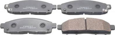 Febest 0401-KB4TF - Тормозные колодки, дисковые, комплект abcparts.ee