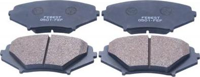 Febest 0501-FEF - Тормозные колодки, дисковые, комплект abcparts.ee