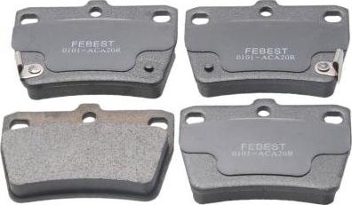 Febest 0101-ACA20R - Тормозные колодки, дисковые, комплект abcparts.ee