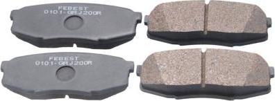 Febest 0101-GRJ200R - Тормозные колодки, дисковые, комплект abcparts.ee
