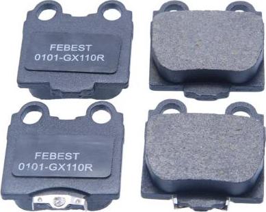 Febest 0101-GX110R - Тормозные колодки, дисковые, комплект abcparts.ee