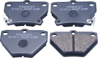 Febest 0101-NCP20R - Тормозные колодки, дисковые, комплект abcparts.ee