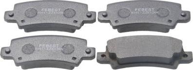 Febest 0101-ZZE120R - Тормозные колодки, дисковые, комплект abcparts.ee