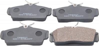Febest 0201-N16UKPF - Тормозные колодки, дисковые, комплект abcparts.ee
