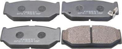 Febest 0701-RS415F - Тормозные колодки, дисковые, комплект abcparts.ee