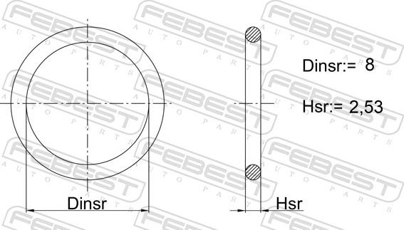 Febest 16400-004 - Прокладка, фильтр очистки топлива abcparts.ee