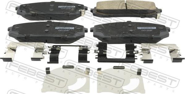 Febest 1201-DN8F - Тормозные колодки, дисковые, комплект abcparts.ee