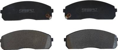 Febest 1201-H100F - Тормозные колодки, дисковые, комплект abcparts.ee