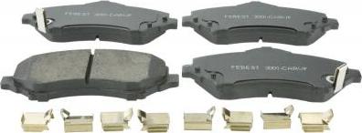 Febest 2001-CARVF - Тормозные колодки, дисковые, комплект abcparts.ee