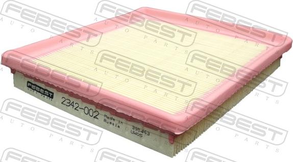 Febest 2342-002 - Воздушный фильтр двигателя abcparts.ee