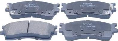 Febest 2201-SPORF - Тормозные колодки, дисковые, комплект abcparts.ee