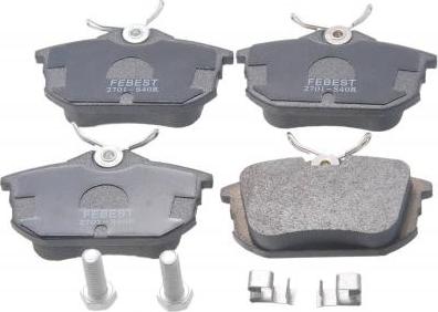 Febest 2701-S40R - Тормозные колодки, дисковые, комплект abcparts.ee