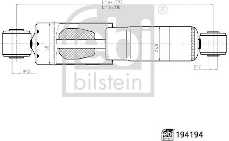 FEBI Bilstein 194194 - Амортизатор abcparts.ee