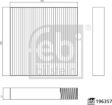 FEBI Bilstein 196357 - Фильтр воздуха в салоне abcparts.ee