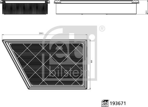 FEBI Bilstein 193671 - Воздушный фильтр двигателя abcparts.ee