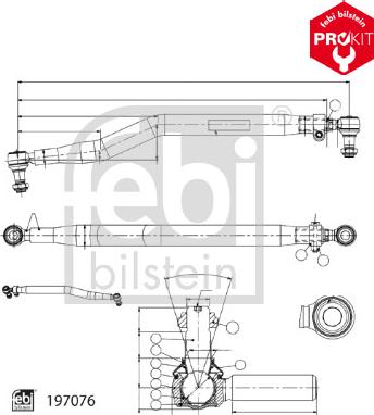 Febi Bilstein 197266 - Продольная рулевая штанга, тяга abcparts.ee