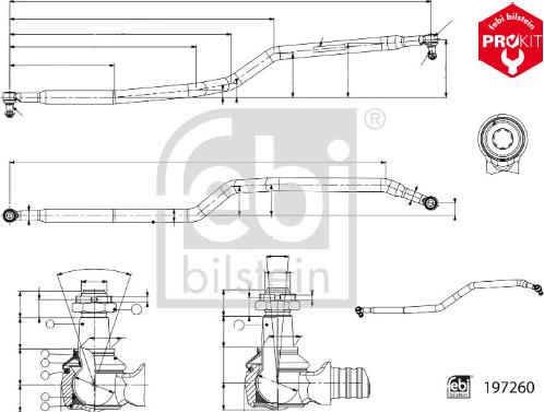 Febi Bilstein 197260 - Продольная рулевая штанга, тяга abcparts.ee