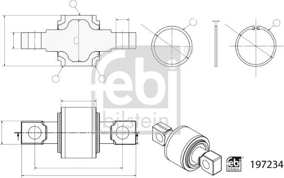 Febi Bilstein 197234 - Ремкомплект, направляющая стойка abcparts.ee