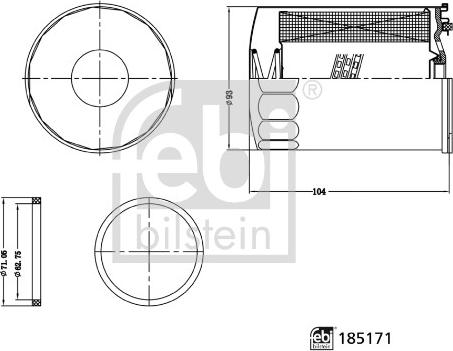 Febi Bilstein 185171 - Jahutusvedeliku filter abcparts.ee