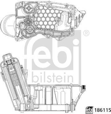 Febi Bilstein 186115 - Корпус, масляный фильтр abcparts.ee
