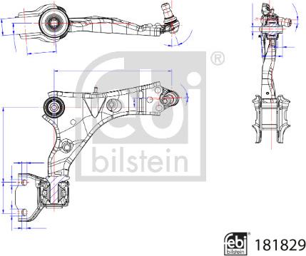 Febi Bilstein 181829 - Рычаг подвески колеса abcparts.ee