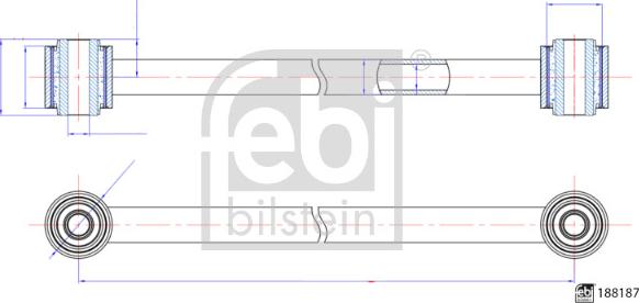 Febi Bilstein 188187 - Тяга / стойка, подвеска колеса abcparts.ee