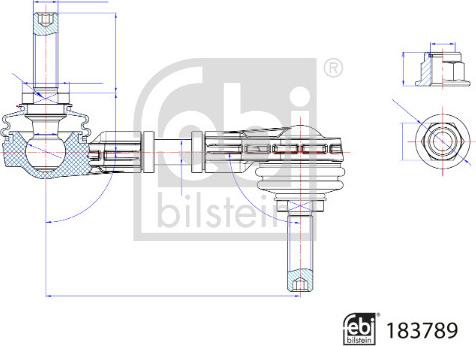 FEBI Bilstein 183789 - Тяга / стойка, стабилизатор abcparts.ee