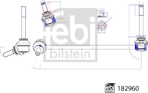 FEBI Bilstein 182960 - Тяга / стойка, стабилизатор abcparts.ee