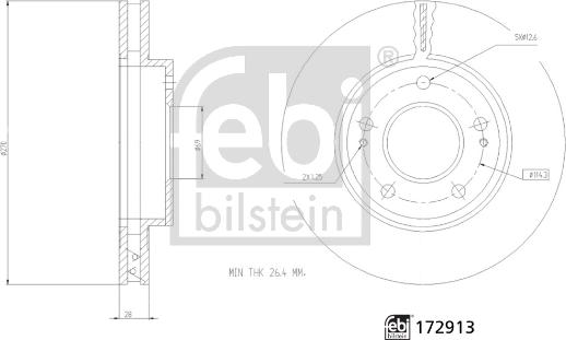 FEBI Bilstein 172913 - Тормозной диск abcparts.ee