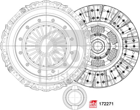 FEBI Bilstein 172271 - Комплект сцепления abcparts.ee