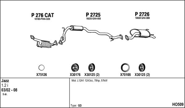 Fenno HO509 - Система выпуска ОГ abcparts.ee