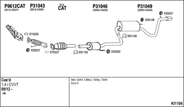 Fenno KI1104 - Система выпуска ОГ abcparts.ee