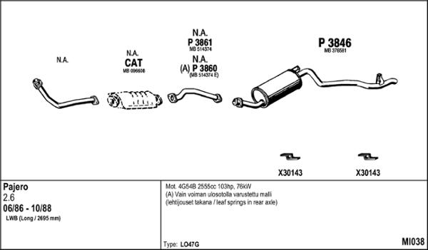Fenno MI038 - Система выпуска ОГ abcparts.ee