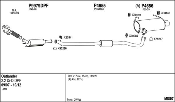 Fenno MI807 - Система выпуска ОГ abcparts.ee