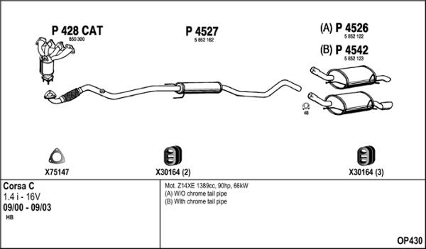 Fenno OP430 - Система выпуска ОГ abcparts.ee