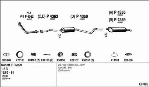Fenno OP026 - Система выпуска ОГ abcparts.ee