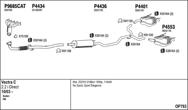 Fenno OP763 - Система выпуска ОГ abcparts.ee