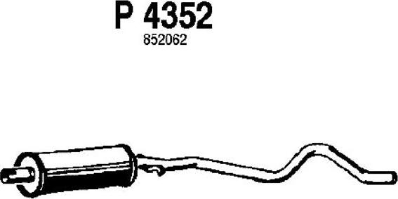 Fenno P4352 - Средний глушитель выхлопных газов abcparts.ee