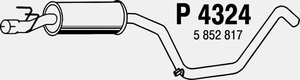 Fenno P4324 - Средний глушитель выхлопных газов abcparts.ee