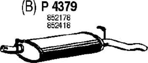 Fenno P4379 - Глушитель выхлопных газов, конечный abcparts.ee